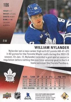 2023-24 SP Game Used - Red #106 William Nylander Back