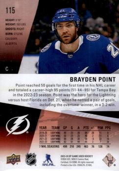 2023-24 SP Game Used - Red #115 Brayden Point Back