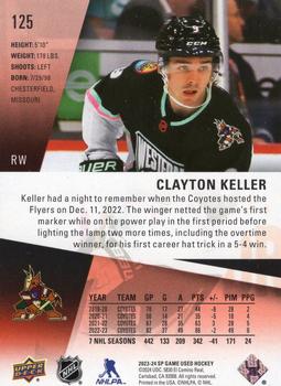 2023-24 SP Game Used - Red #125 Clayton Keller Back
