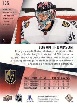 2023-24 SP Game Used - Red #135 Logan Thompson Back