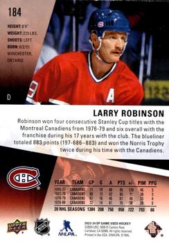2023-24 SP Game Used - Red #184 Larry Robinson Back