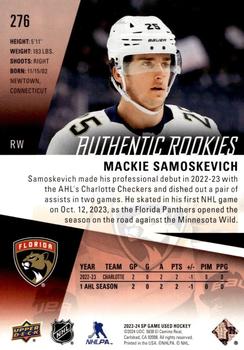 2023-24 SP Game Used - Red #276 Mackie Samoskevich Back