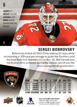 2023-24 SP Game Used - Gold #6 Sergei Bobrovsky Back