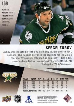 2023-24 SP Game Used - Gold #169 Sergei Zubov Back