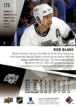 2023-24 SP Game Used - Gold #173 Rob Blake Back