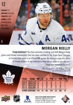 2023-24 SP Game Used - Jersey #12 Morgan Rielly Back
