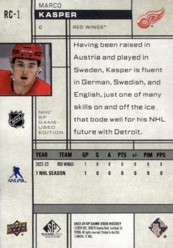 2023-24 SP Game Used - 2001 Retro Rookie Crossover #RC-1 Marco Kasper Back