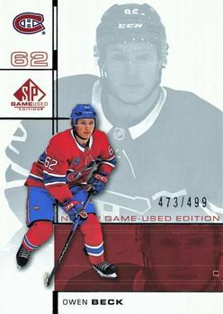 2023-24 SP Game Used - 2001 Retro Rookie Crossover #RC-12 Owen Beck Front