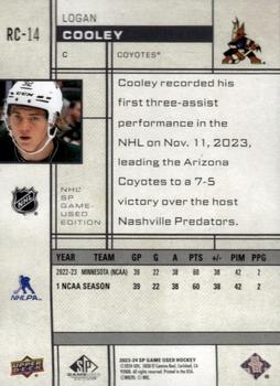 2023-24 SP Game Used - 2001 Retro Rookie Crossover #RC-14 Logan Cooley Back
