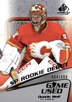 2023-24 SP Game Used - 2003-04 Retro Rookie Debut #R-4 Dustin Wolf Front