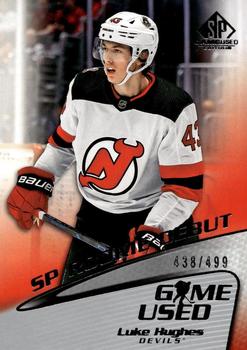 2023-24 SP Game Used - 2003-04 Retro Rookie Debut #R-8 Luke Hughes Front