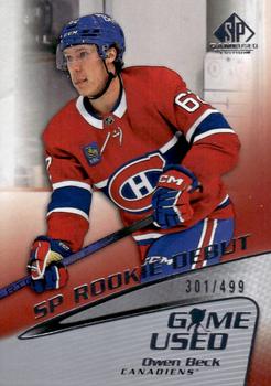 2023-24 SP Game Used - 2003-04 Retro Rookie Debut #R-10 Owen Beck Front