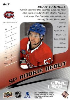 2023-24 SP Game Used - 2003-04 Retro Rookie Debut #R-17 Sean Farrell Back