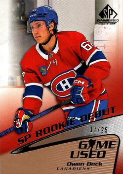 2023-24 SP Game Used - 2003-04 Retro Rookie Debut Gold #R-10 Owen Beck Front