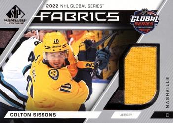 2023-24 SP Game Used - 2022 Global Series Fabrics #GS-6 Colton Sissons Front