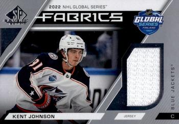 2023-24 SP Game Used - 2022 Global Series Fabrics #GS-25 Kent Johnson Front