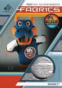 2023-24 SP Game Used - 2023 All-Star Mascot Fabrics Tag #ASM-SP Sparky Front