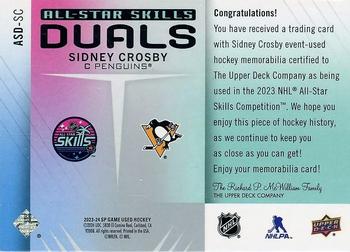 2023-24 SP Game Used - 2023 All-Star Skills Dual Jersey #ASD-SC Sidney Crosby Back