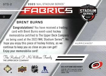 2023-24 SP Game Used - 2023 Stadium Series Fabrics #STS-2 Brent Burns Back