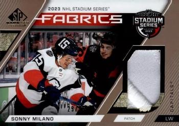 2023-24 SP Game Used - 2023 Stadium Series Fabrics Patch #STS-16 Sonny Milano Front