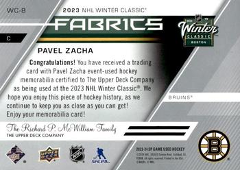 2023-24 SP Game Used - 2023 Winter Classic Fabrics #WC-8 Pavel Zacha Back