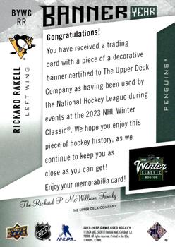 2023-24 SP Game Used - Banner Year 2023 Winter Classic #BYWC-RR Rickard Rakell Back