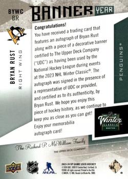 2023-24 SP Game Used - Banner Year 2023 Winter Classic Auto #BYWC-BR Bryan Rust Back