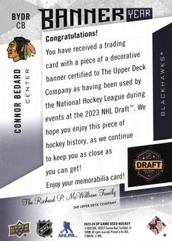 2023-24 SP Game Used - Banner Year NHL Draft #BYDR-CB Connor Bedard Back