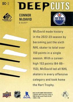 2023-24 SP Game Used - Deep Cuts #DC-3 Connor McDavid Back