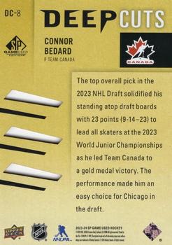 2023-24 SP Game Used - Deep Cuts #DC-8 Connor Bedard Back