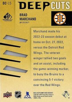 2023-24 SP Game Used - Deep Cuts #DC-15 Brad Marchand Back