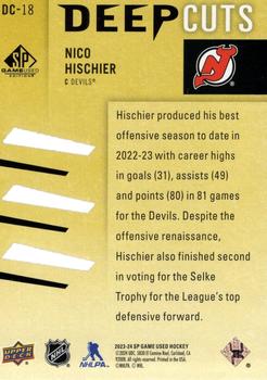 2023-24 SP Game Used - Deep Cuts #DC-18 Nico Hischier Back