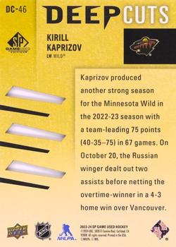 2023-24 SP Game Used - Deep Cuts #DC-46 Kirill Kaprizov Back