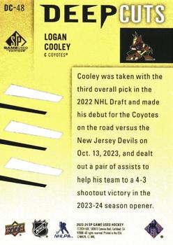 2023-24 SP Game Used - Deep Cuts #DC-48 Logan Cooley Back