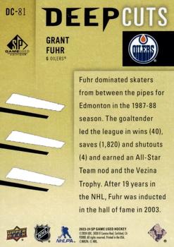 2023-24 SP Game Used - Deep Cuts #DC-81 Grant Fuhr Back