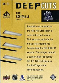 2023-24 SP Game Used - Deep Cuts #DC-91 Luc Robitaille Back