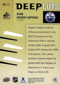 2023-24 SP Game Used - Deep Cuts #DC-92 Ryan Nugent-Hopkins Back