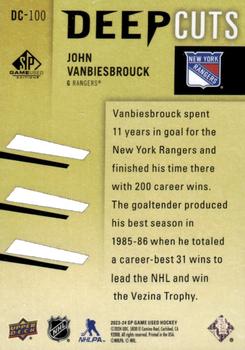 2023-24 SP Game Used - Deep Cuts #DC-100 John Vanbiesbrouck Back