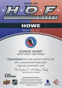 2023-24 SP Game Used - HOF Marks #HOFM-GH Gordie Howe Back