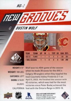 2023-24 SP Game Used - New Grooves Red #NG-1 Dustin Wolf Back