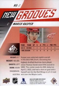 2023-24 SP Game Used - New Grooves Red #NG-3 Marco Kasper Back