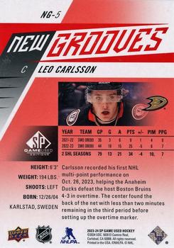 2023-24 SP Game Used - New Grooves Red #NG-5 Leo Carlsson Back