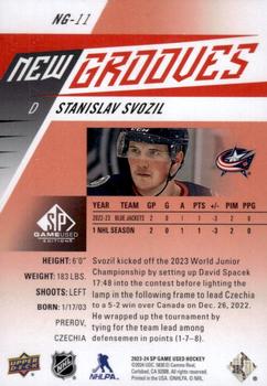 2023-24 SP Game Used - New Grooves Red #NG-11 Stanislav Svozil Back