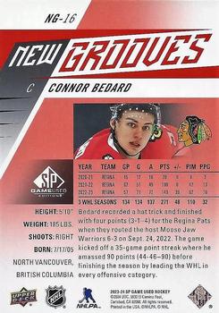 2023-24 SP Game Used - New Grooves Red #NG-16 Connor Bedard Back