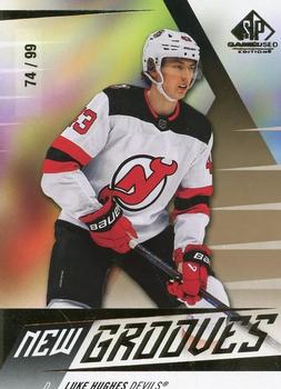 2023-24 SP Game Used - New Grooves Gold #NG-17 Luke Hughes Front