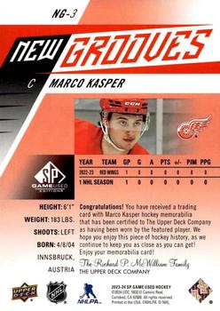 2023-24 SP Game Used - New Grooves Jersey #NG-3 Marco Kasper Back