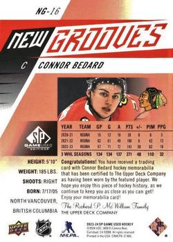2023-24 SP Game Used - New Grooves Jersey #NG-16 Connor Bedard Back