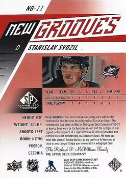 2023-24 SP Game Used - New Grooves Auto Jersey #NG-11 Stanislav Svozil Back