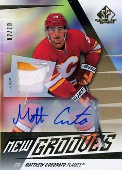 2023-24 SP Game Used - New Grooves Auto Patch #NG-12 Matthew Coronato Front