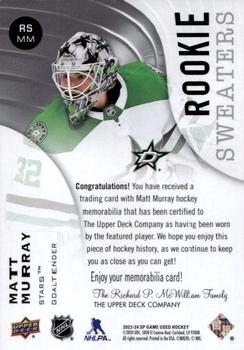 2023-24 SP Game Used - Rookie Sweaters #RS-MM Matt Murray Back